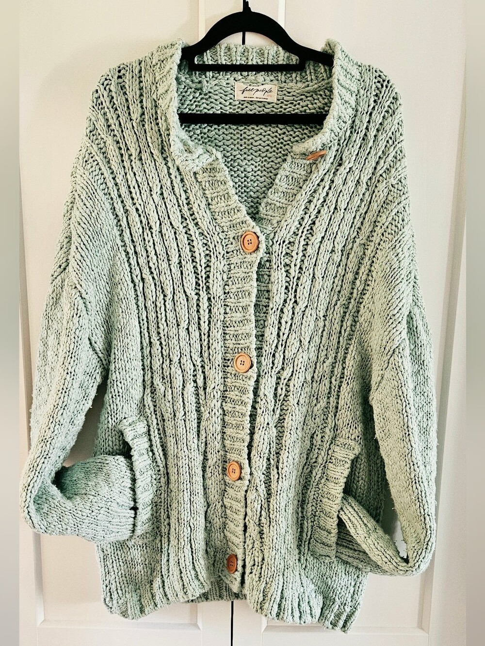 NEW Free People 100% Cotton Raye Cardigan In XL - Picture 2 of 14